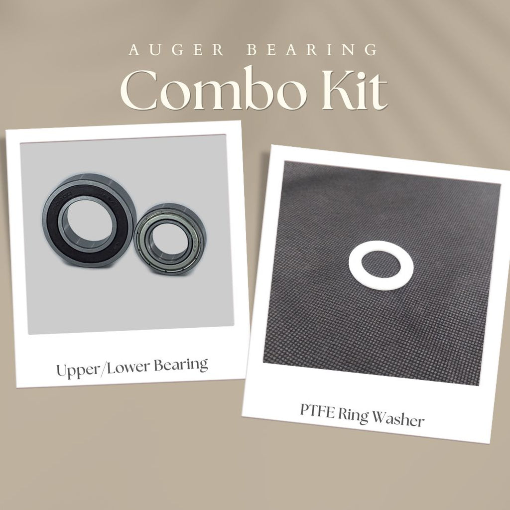 ComfortBilt Pellet Stove Auger Bearing Set. (Upper and Lower) with PTFE Washer