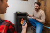 Couple With Alpine Pellet Stove HP40