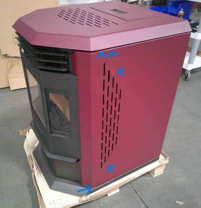 Scratch/Dent HP22 Burgundy Pellet Stove - SD8018