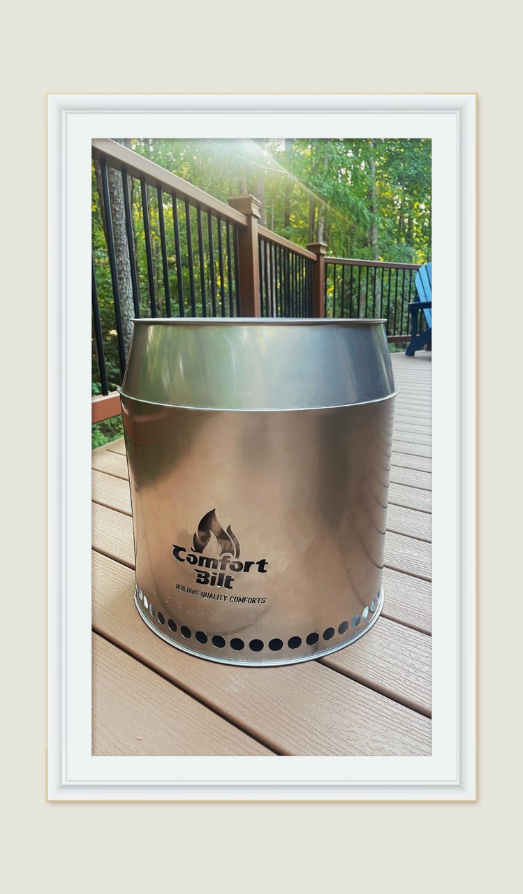 Comfortbilt Portable Outdoor Stainless Steel Smokeless Fire Pit great for entertaining.