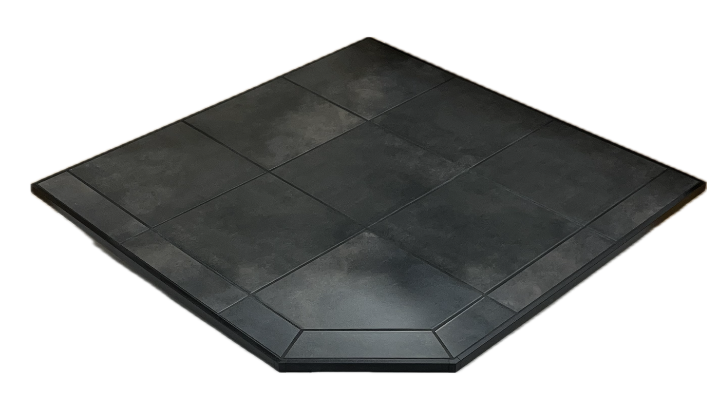 Comfortbilt 40" Corner Black Copper Hearth Pad - Type 2