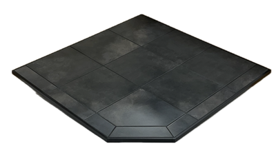 Comfortbilt 40" Corner Black Copper Hearth Pad - Type 2