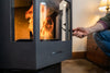 HP22 Pellet Stove By Comfortbilt With Fire