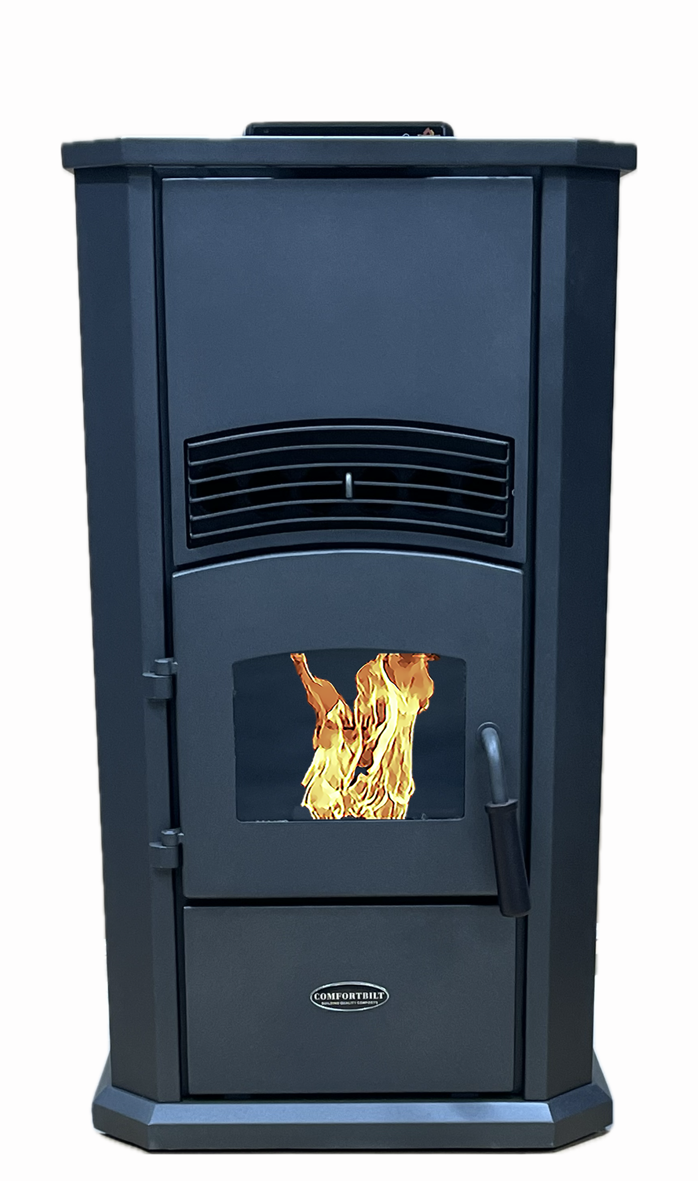 Comfortbilt Alpine Pellet Stove HP41 Front With Flame