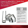 AllFuelHST 15 Degree Elbow Kit for 6" Inner Diameter Chimney Pipe