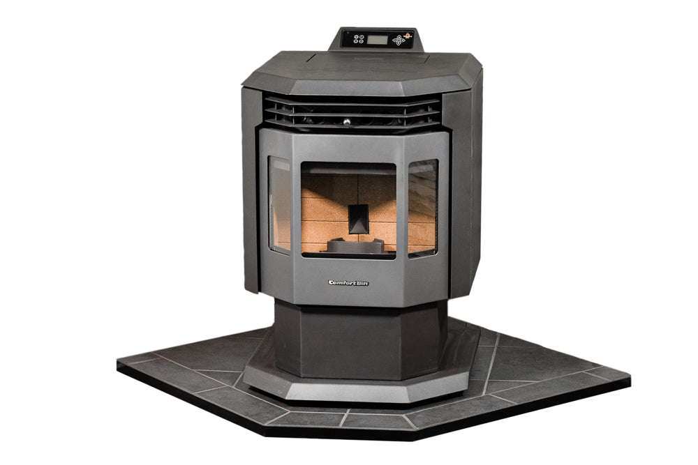 ComfortBilt Pellet Stove Wood Stove Hearth Pad Corner Midnight Black ComfortBilt