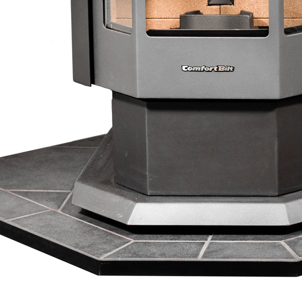ComfortBilt Pellet Stove Wood Stove Hearth Pad Corner Midnight Black ComfortBilt