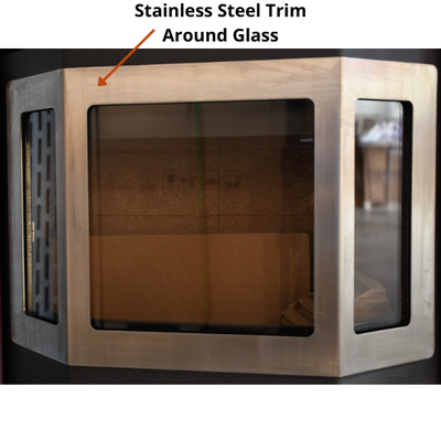 ComfortBilt HP22-Black-SS Pellet Stove Stainless Steel Trim Front