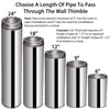 Through The Wall Kit for 6" Inner Diameter Chimney Pipe with Spark Guard Chimney Cap