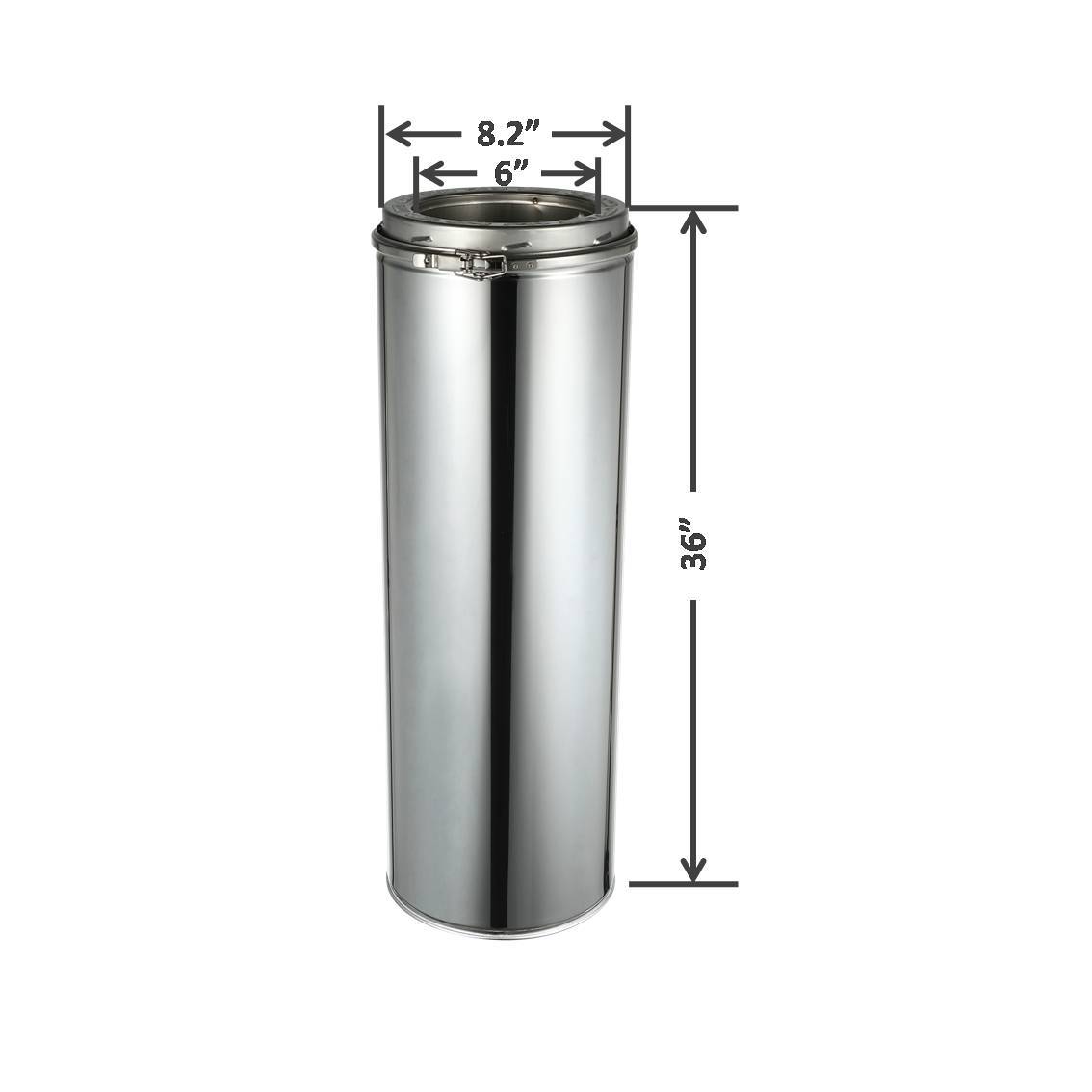Modern Wood Stove Spigot Type Lock Flue Pipe Stove Pipe Chimney - Stainless Steel Stove Pipe And
