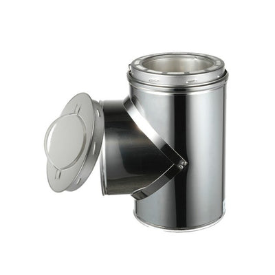 AllFuelHST Tee with Clean-Out Cap for 6" Inner Diameter Chimney Pipe